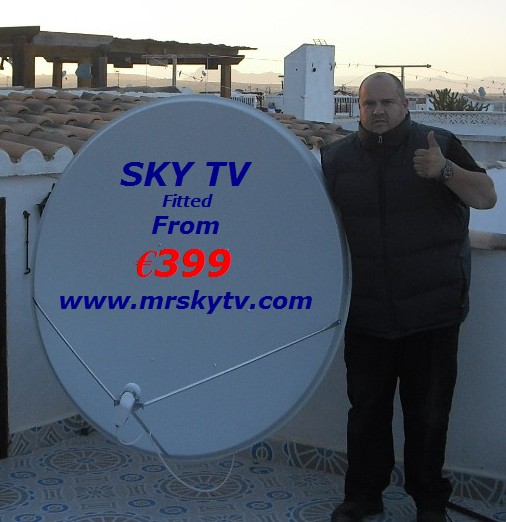 SKY TV COSTA BLANCA SPAIN 1.9 2.4 Famaval satellite dsish installers Spain - SKY TV - British TV - Satellite engineers
